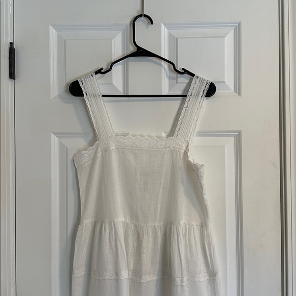 NWT THE GREAT Reverie Lace Trim Cotton Dress in White size M - Picture 4 of 16